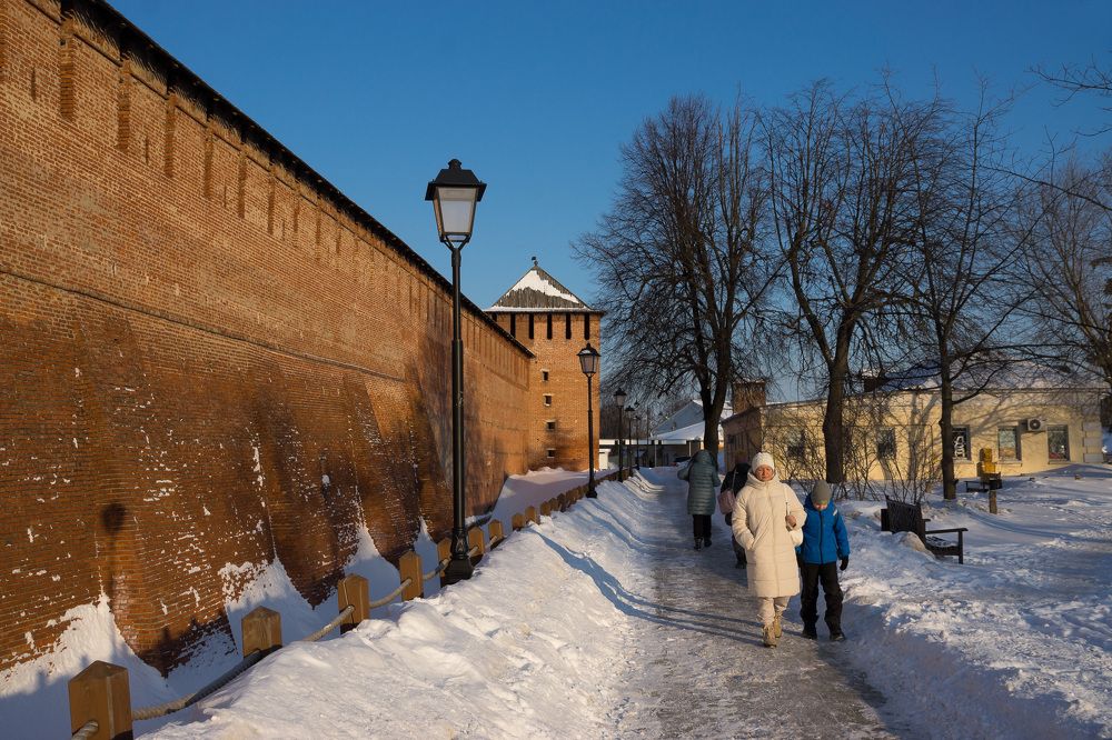 Вид на Коломенский Кремль. Февраль 2024