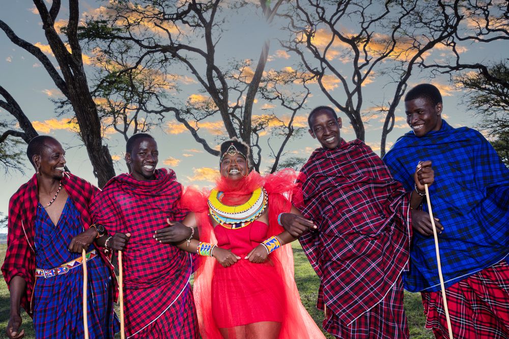 Kenyan Maasai Male Female Portraits