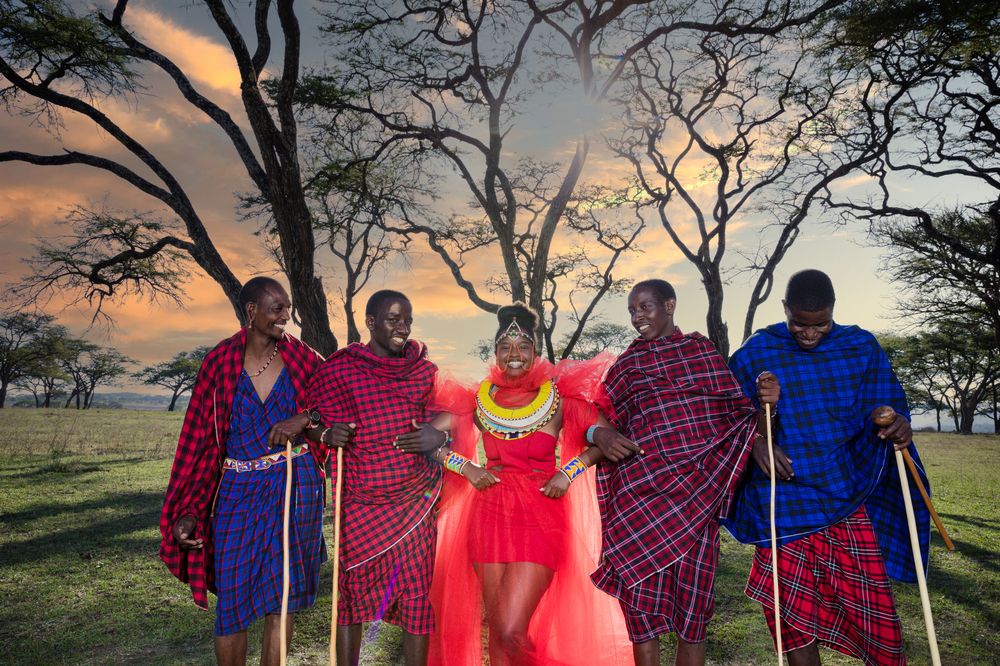 Kenyan Maasai Male Female Portraits