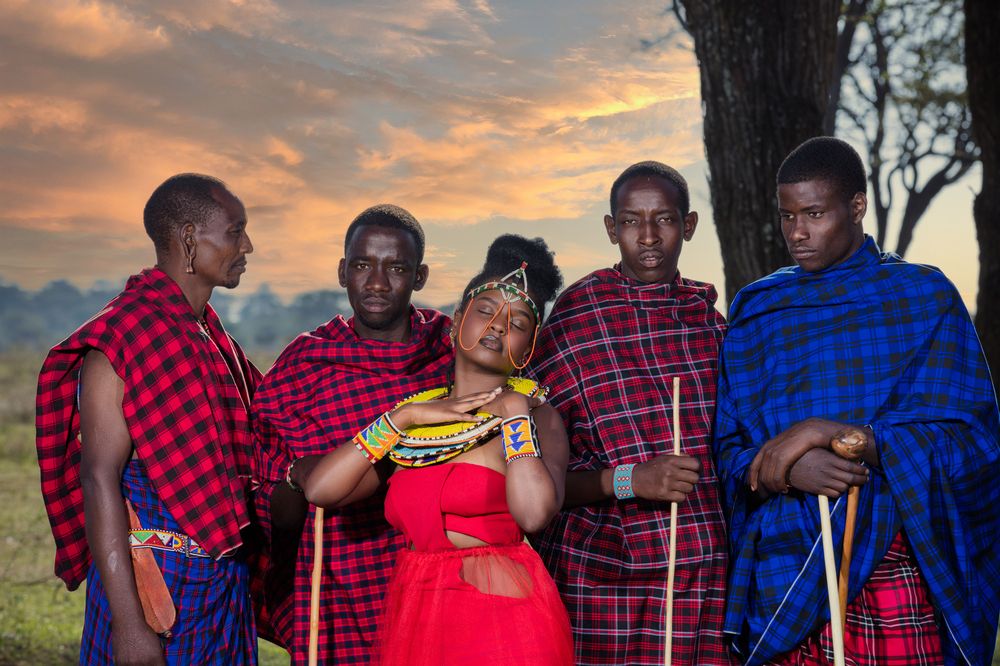Kenyan Maasai Male Female Portraits