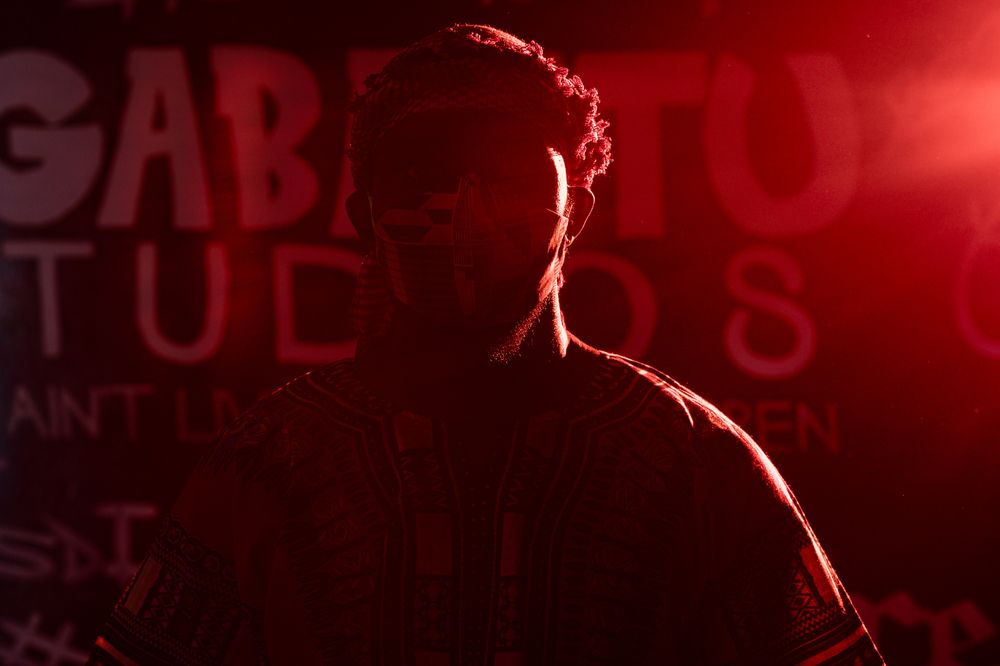 Afro Mask Ankara Patterns Studio Portraits Male In Kenya