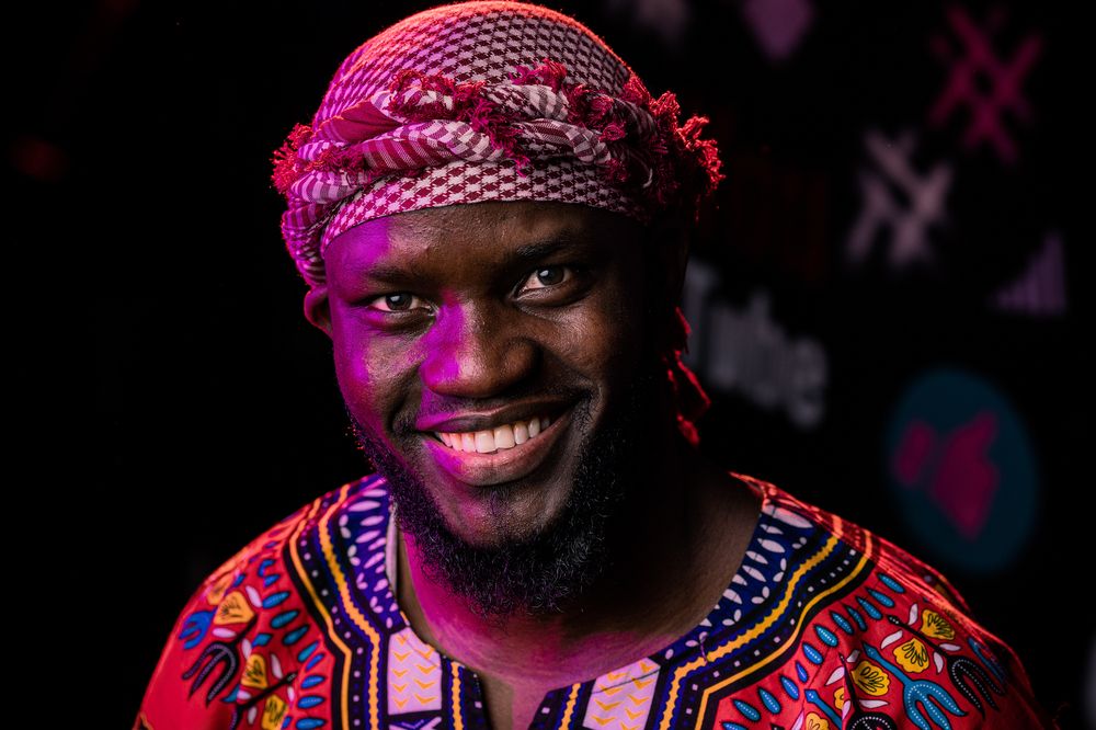 Afro Mask Ankara Patterns Studio Portraits Male In Kenya