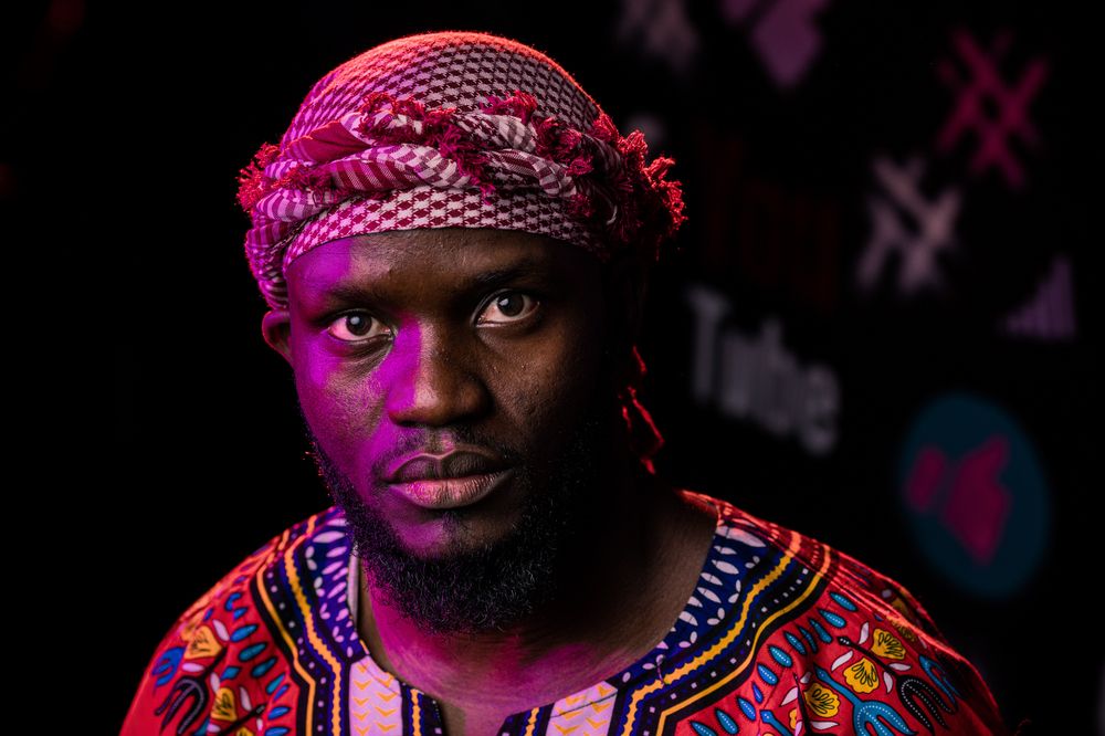 Afro Mask Ankara Patterns Studio Portraits Male In Kenya