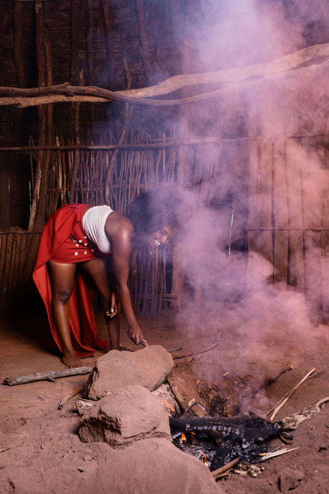 Mwaki Fire Smoke Bomas Of Kenya Portraits