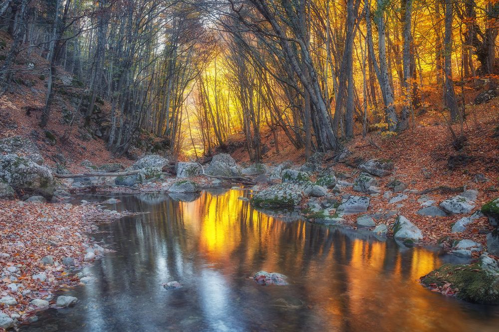 Осень в Большом каньоне Крыма.