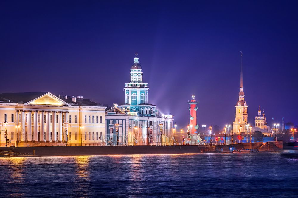Ночная Кунсткамера и Петропавловка