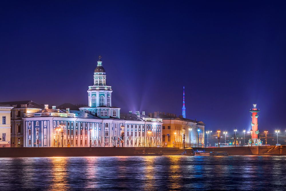 Ночная Кунсткамера и Петропавловка