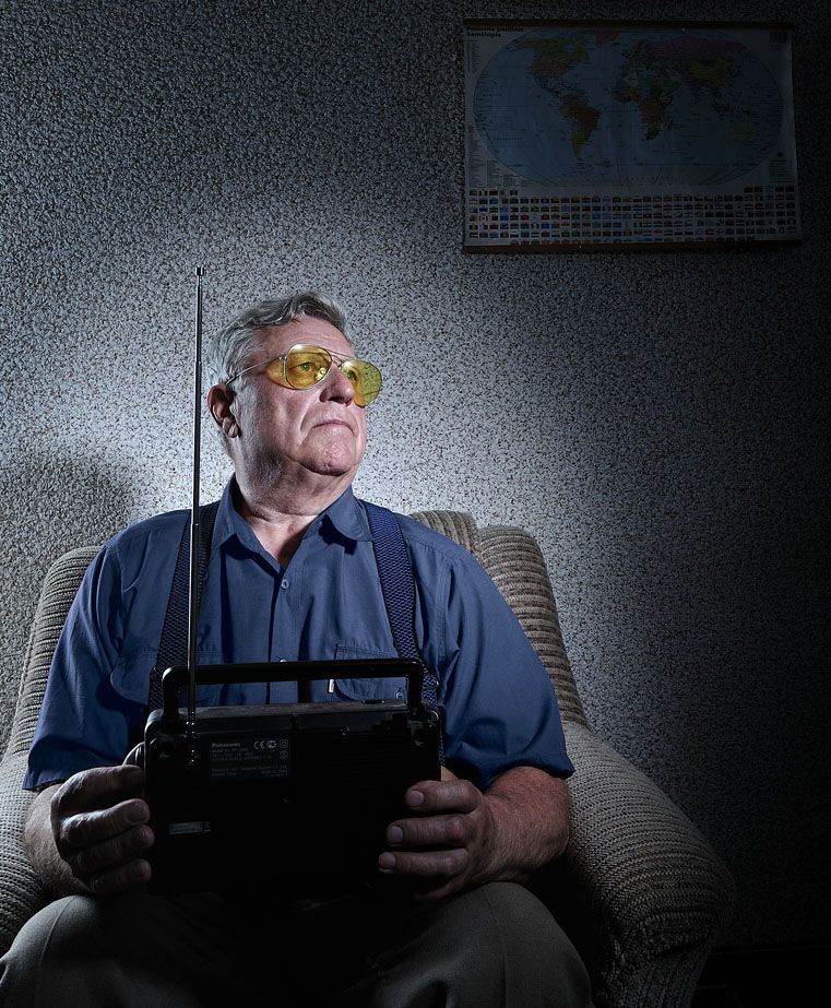 Little story about love, patience yellow sunglasses and radio