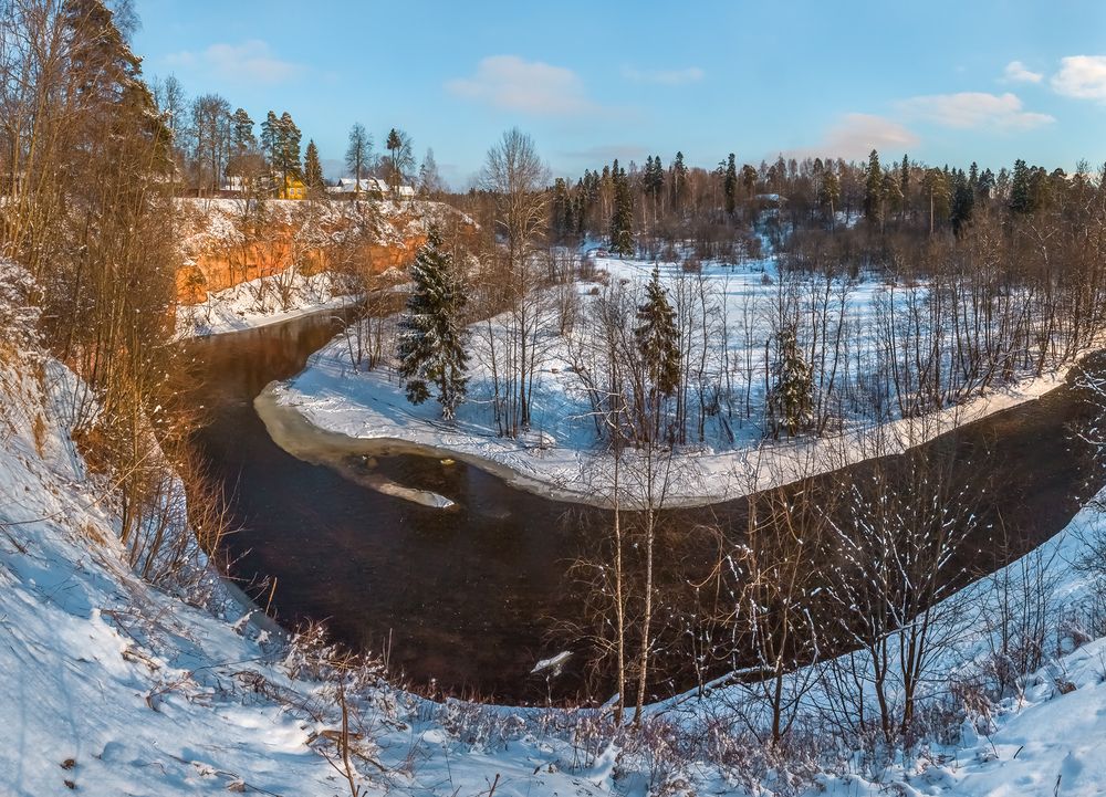 Обнажения девона на реке Оредеж