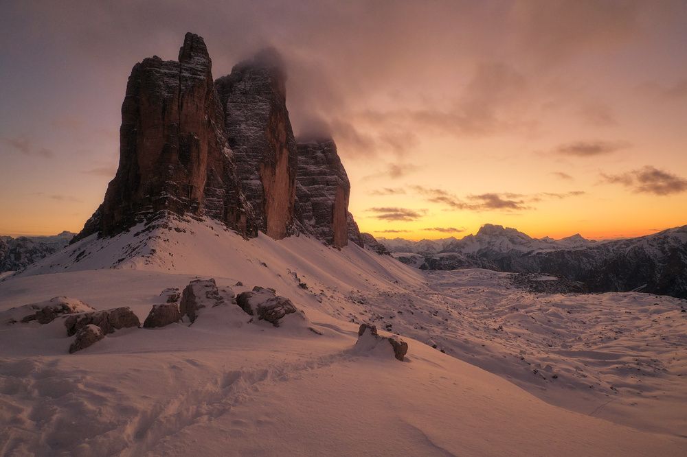 Il gioco di colori delle Tre Cime di Lavaredo