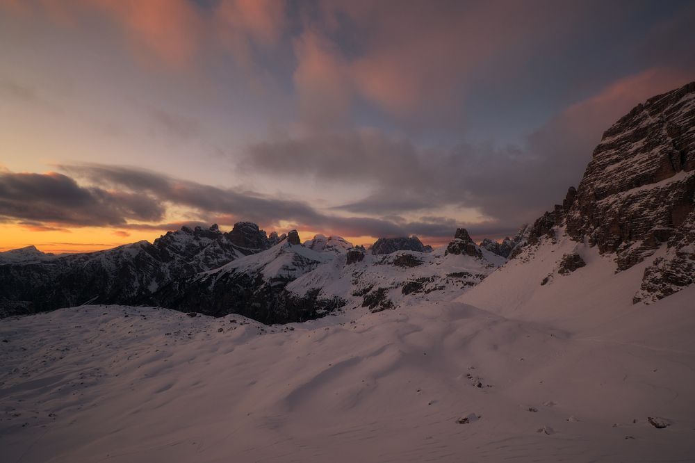 Il gioco di colori delle Tre Cime di Lavaredo