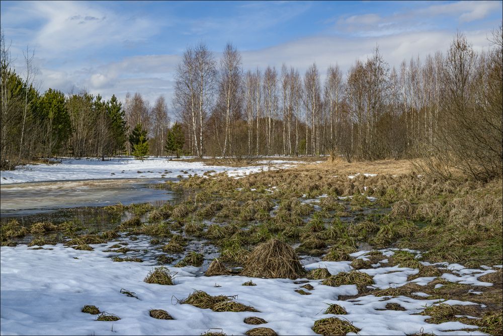 Снег тает