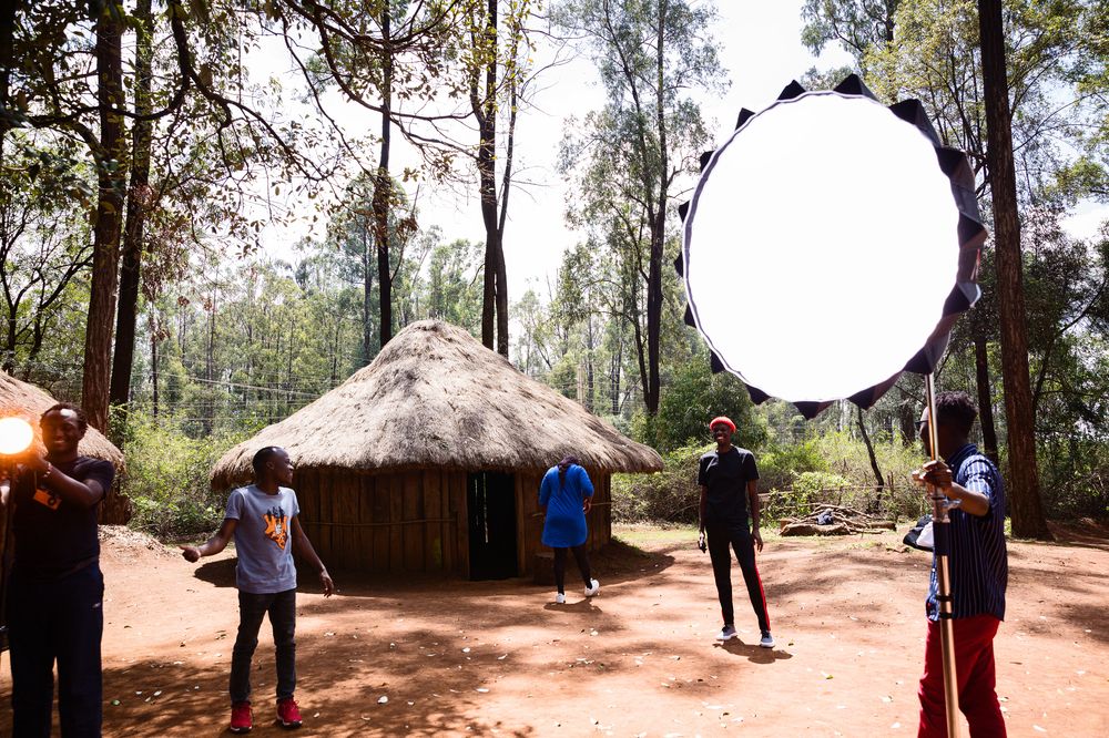 Agikuyu kikuyu traditional portraits outdoors on locations at the Bomas of Kenya Nairobi City County County Kenya East Africa