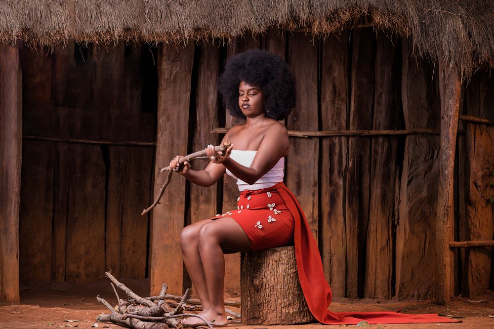 Agikuyu kikuyu traditional portraits outdoors on locations at the Bomas of Kenya Nairobi City County County Kenya East Africa