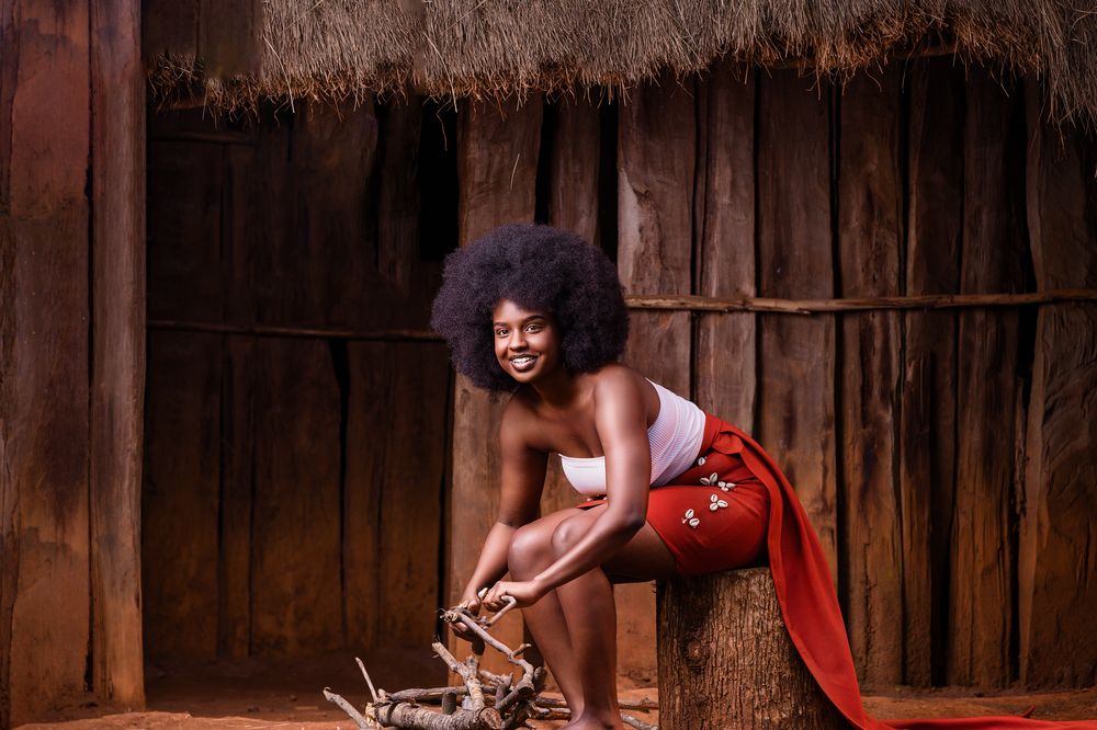 Agikuyu kikuyu traditional portraits outdoors on locations at the Bomas of Kenya Nairobi City County County Kenya East Africa