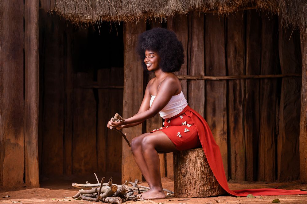Agikuyu kikuyu traditional portraits outdoors on locations at the Bomas of Kenya Nairobi City County County Kenya East Africa