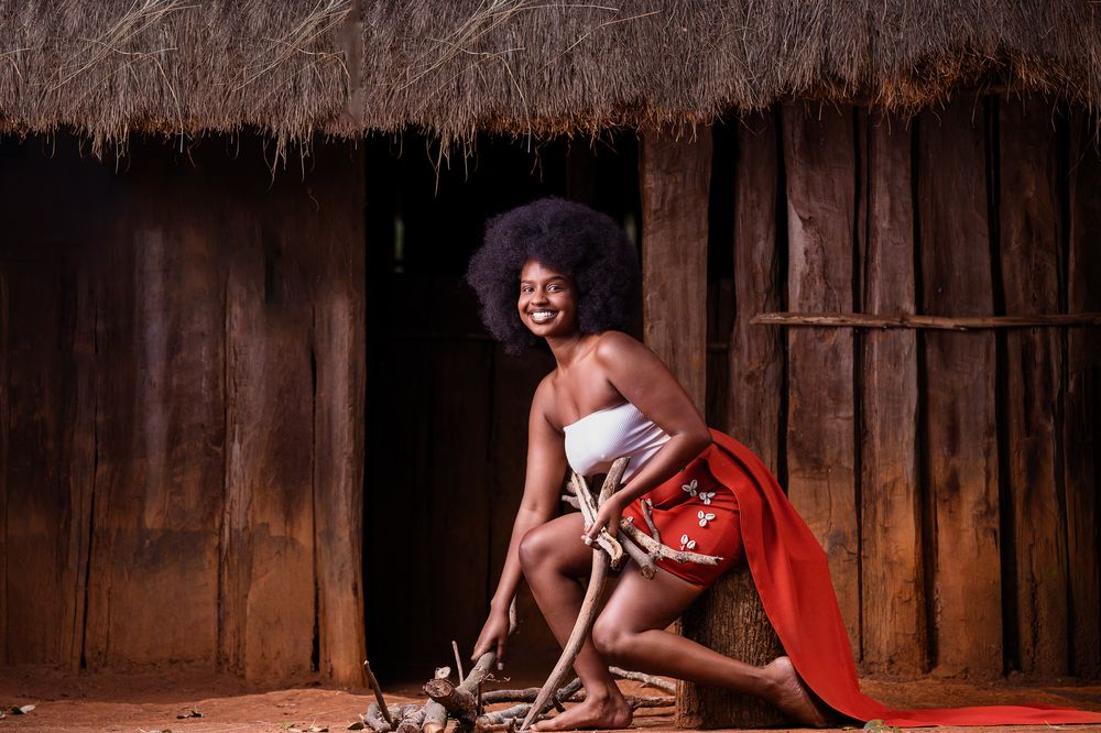 Agikuyu kikuyu traditional portraits outdoors on locations at the Bomas of Kenya Nairobi City County County Kenya East Africa