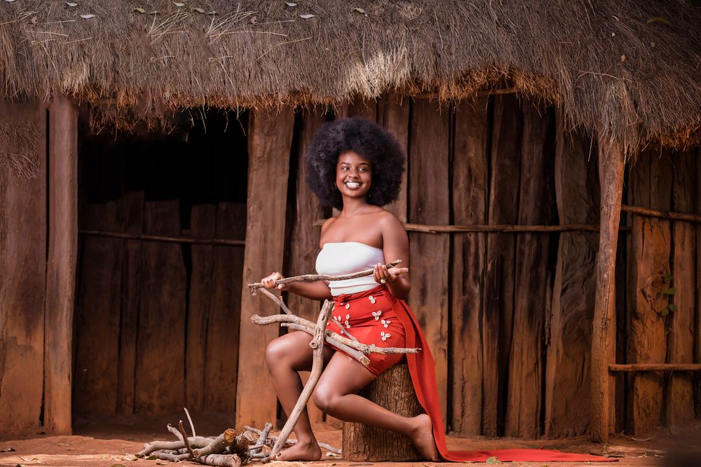 Agikuyu kikuyu traditional portraits outdoors on locations at the Bomas of Kenya Nairobi City County County Kenya East Africa