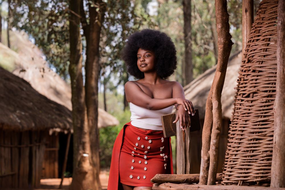Agikuyu kikuyu traditional portraits outdoors on locations at the Bomas of Kenya Nairobi City County County Kenya East Africa