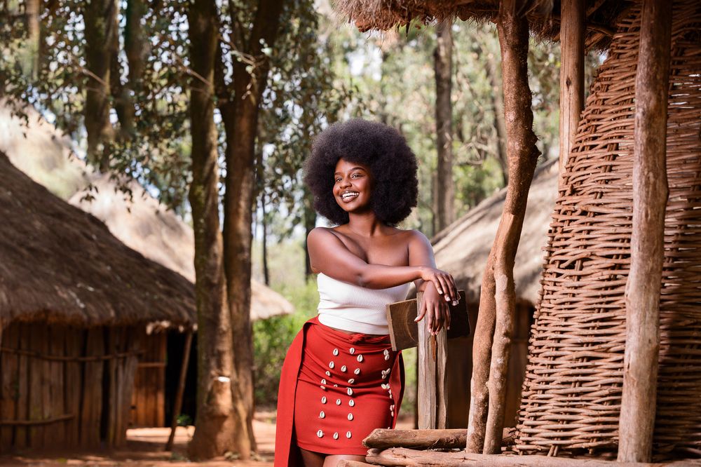 Agikuyu kikuyu traditional portraits outdoors on locations at the Bomas of Kenya Nairobi City County County Kenya East Africa