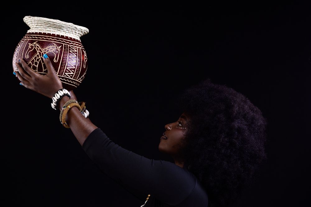 Studio Portraits themed concept African female in Kenya