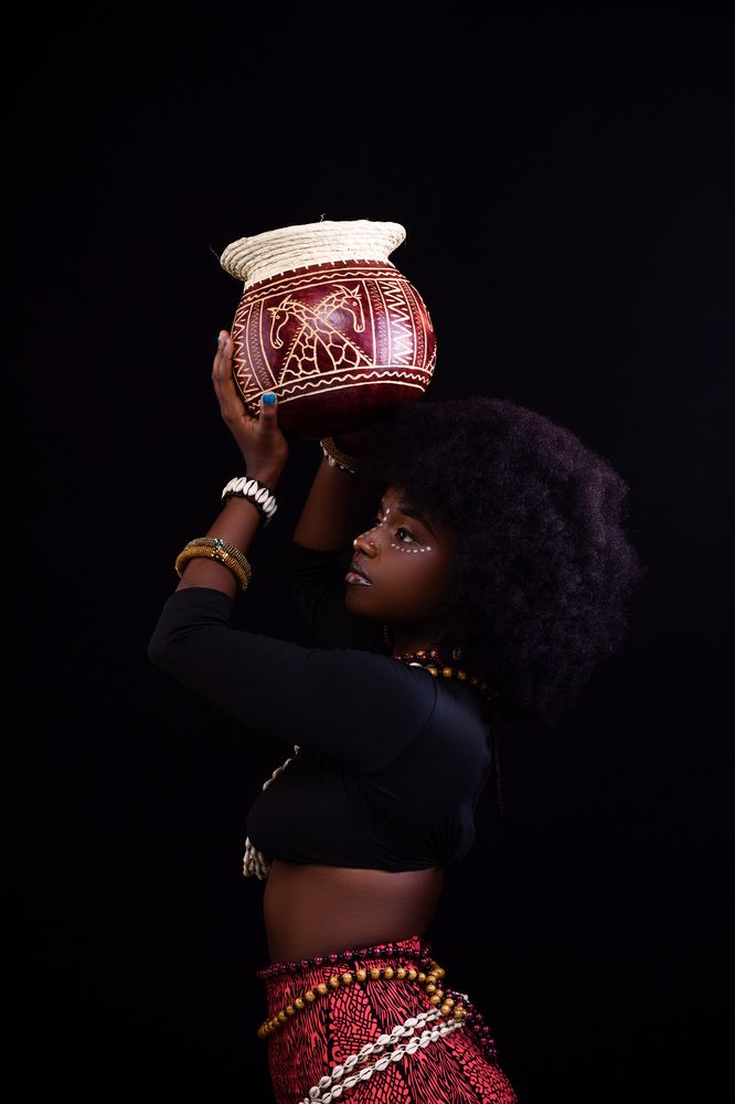 Studio Portraits themed concept African female in Kenya