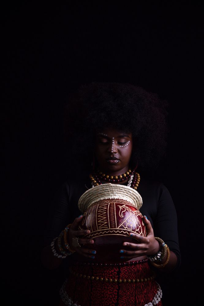 Studio Portraits themed concept African female in Kenya