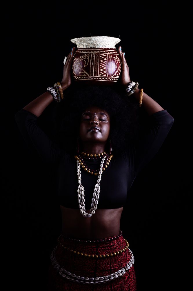Studio Portraits themed concept African female in Kenya