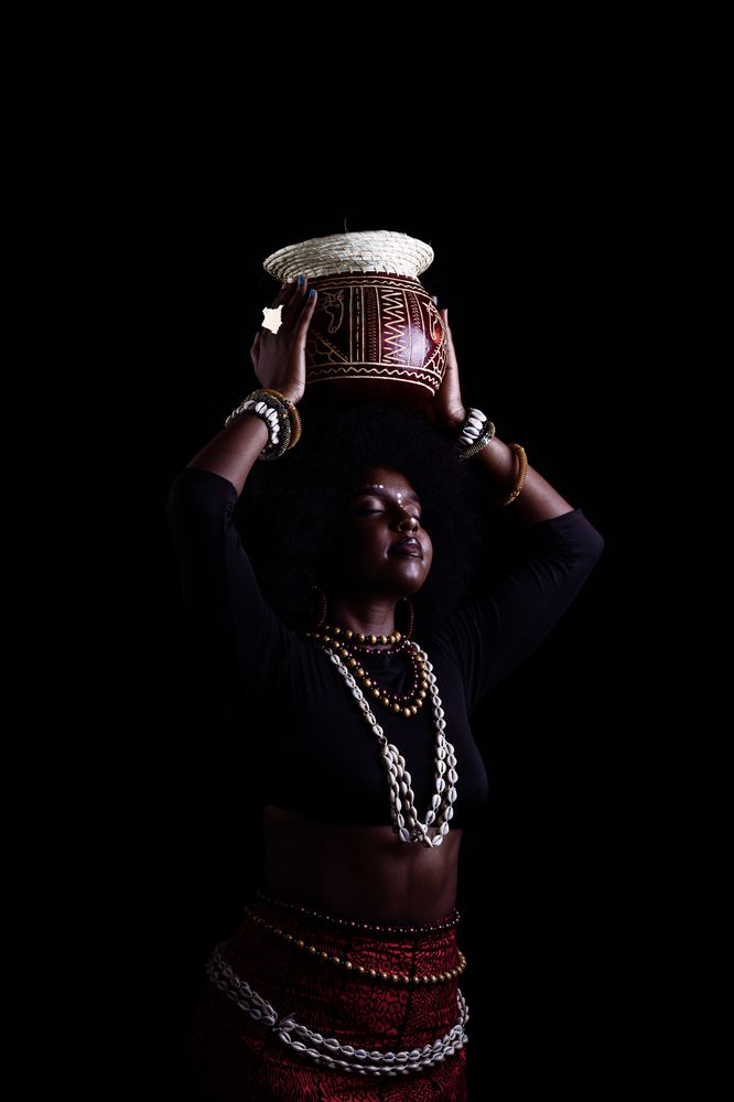 Studio Portraits themed concept African female in Kenya
