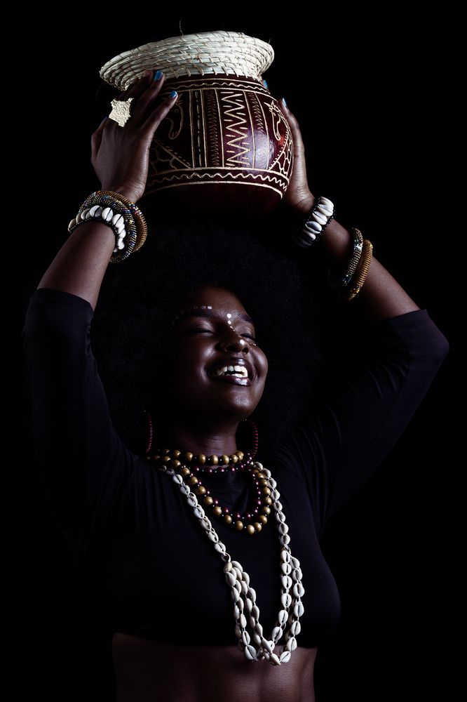 Studio Portraits themed concept African female in Kenya