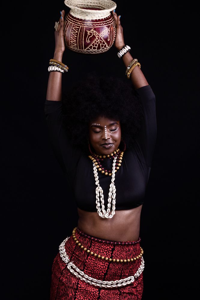 Studio Portraits themed concept African female in Kenya