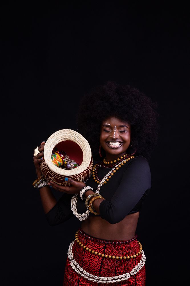 Studio Portraits themed concept African female in Kenya
