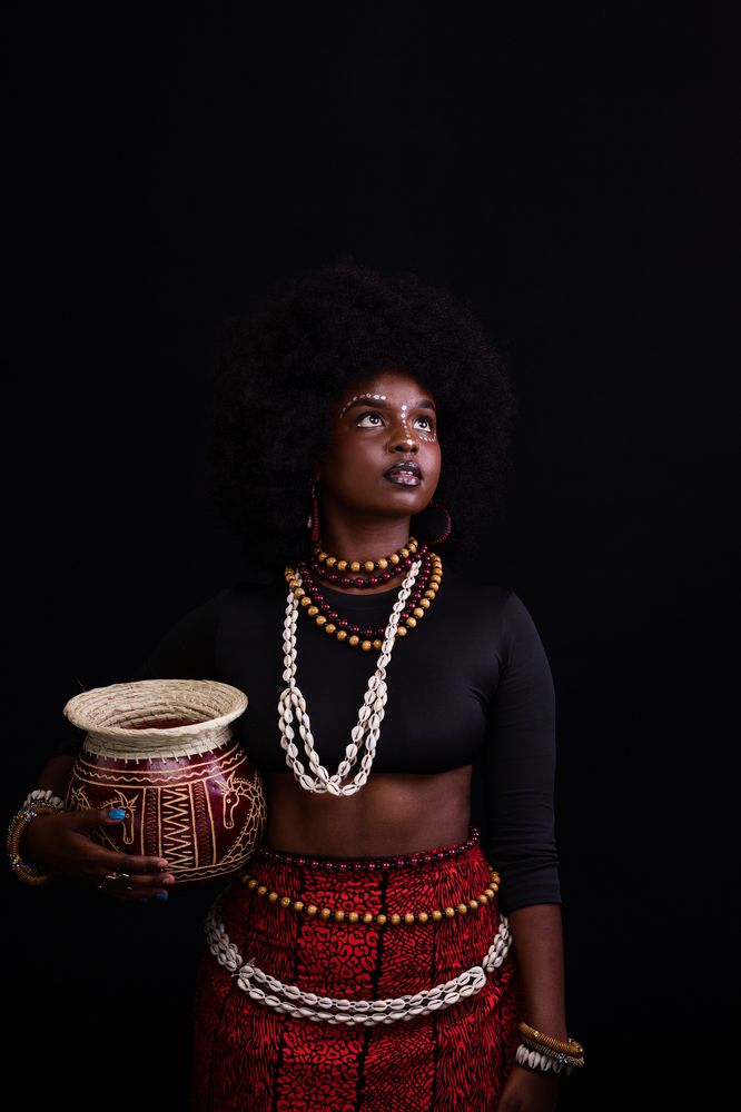 Studio Portraits themed concept African female in Kenya