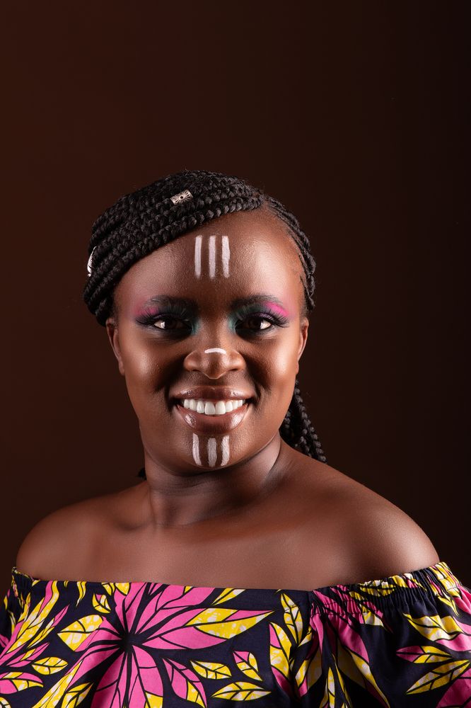 Studio portrait of a female lady in Kenya East Africa