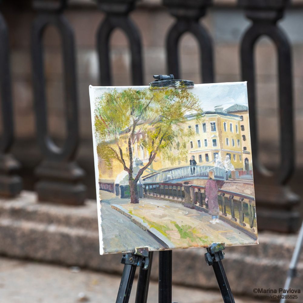 Весенний пленэр у Львиного моста.