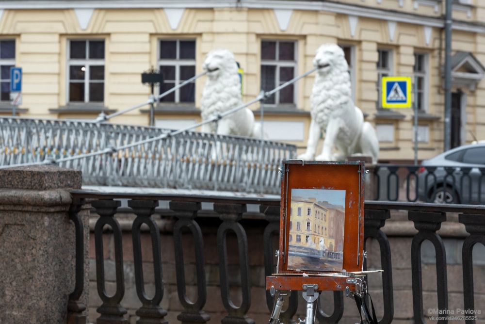 Весенний пленэр у Львиного моста.