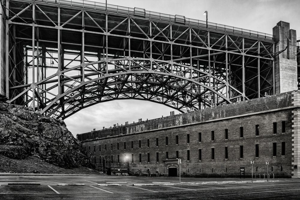 Fort Point  b&w