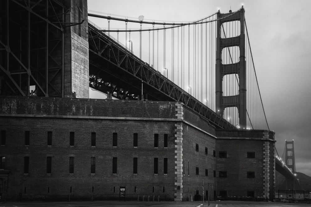 Fort Point  b&w