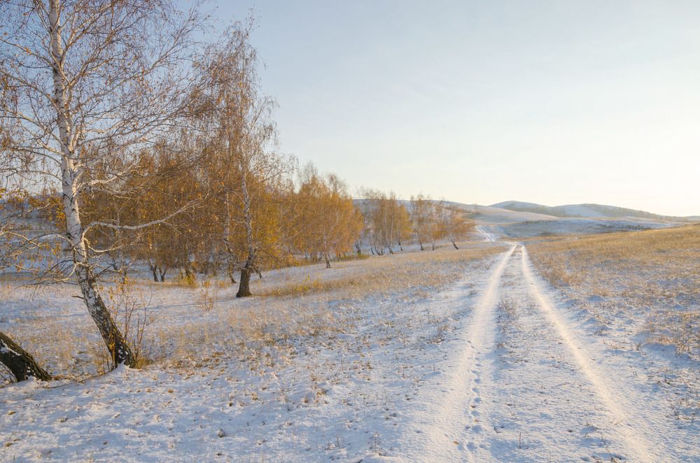 первый снег близ Кушеево