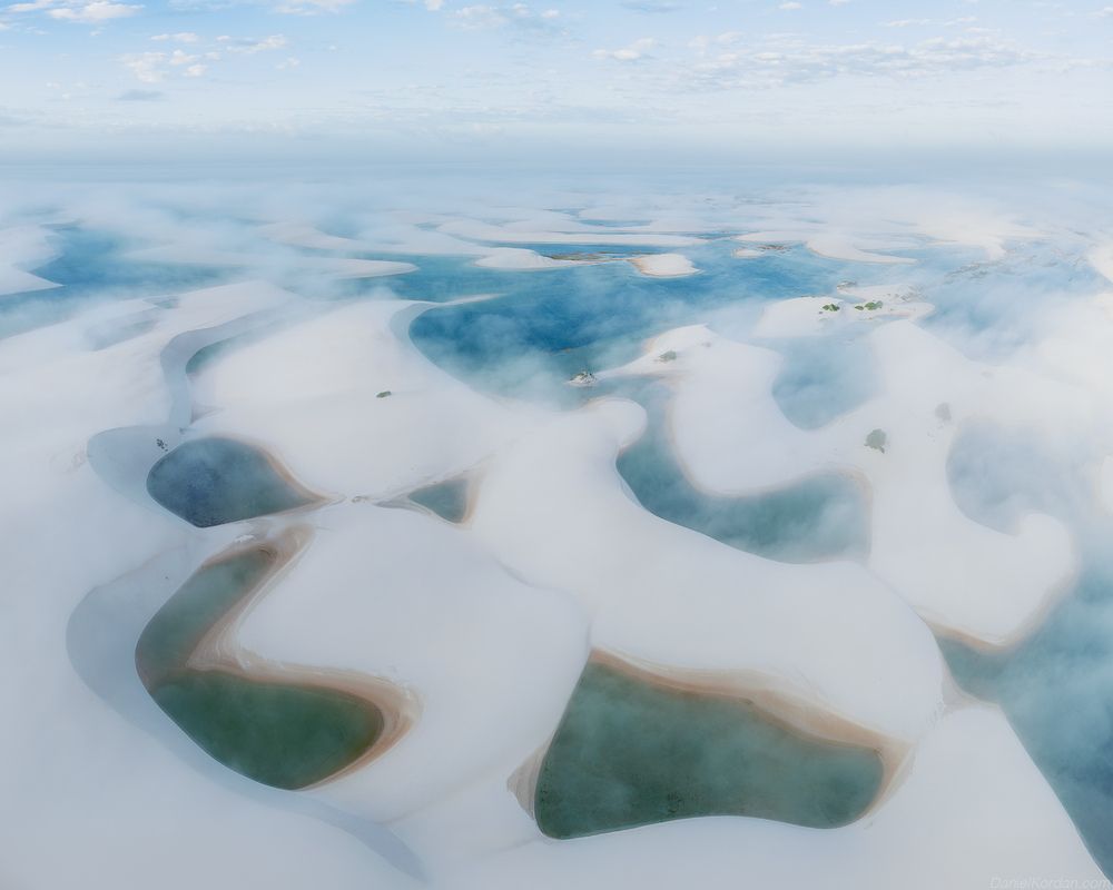 Lencois fog over the dunes