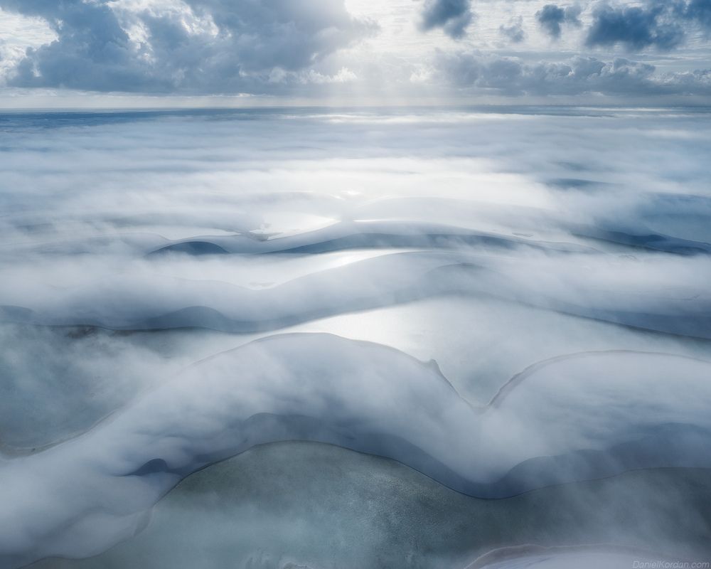 Lencois fog over the dunes