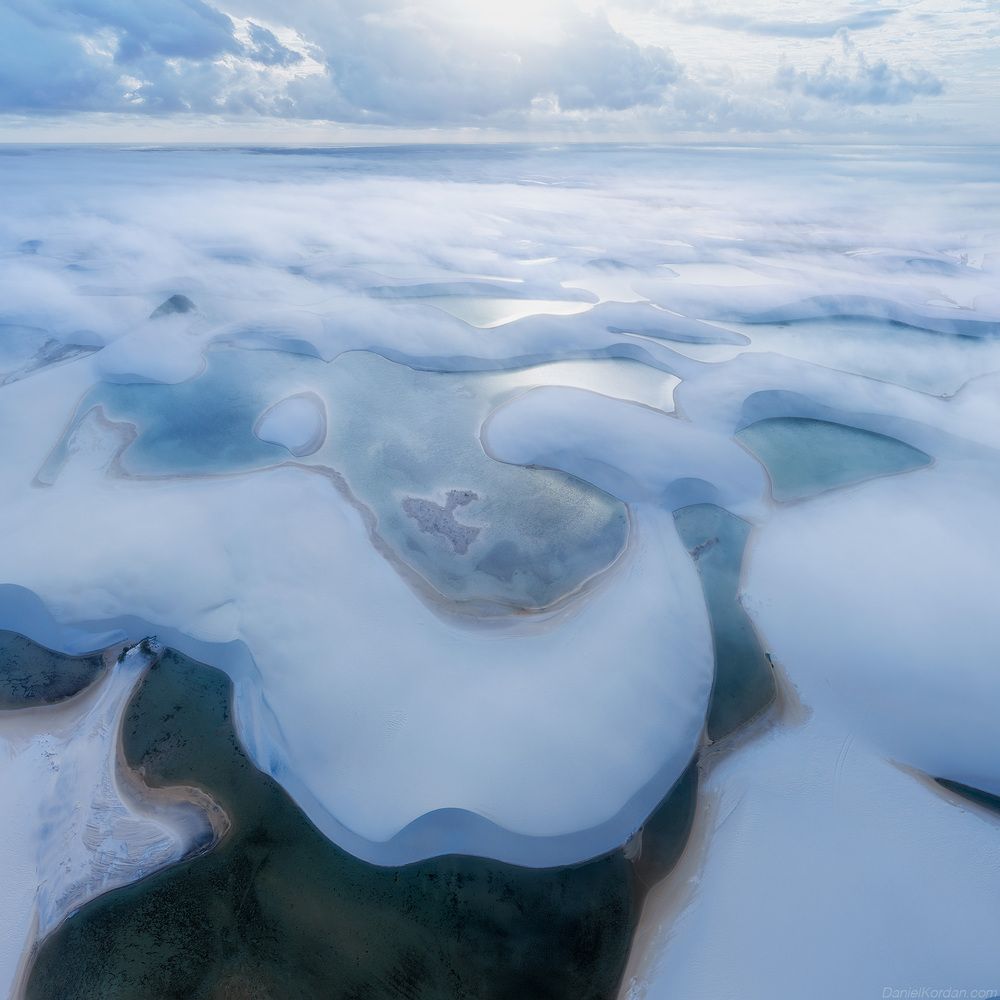 Lencois fog over the dunes