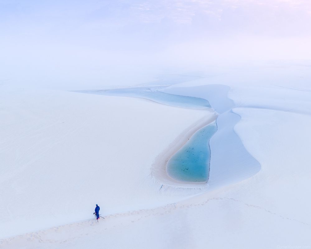 Lencois fog over the dunes