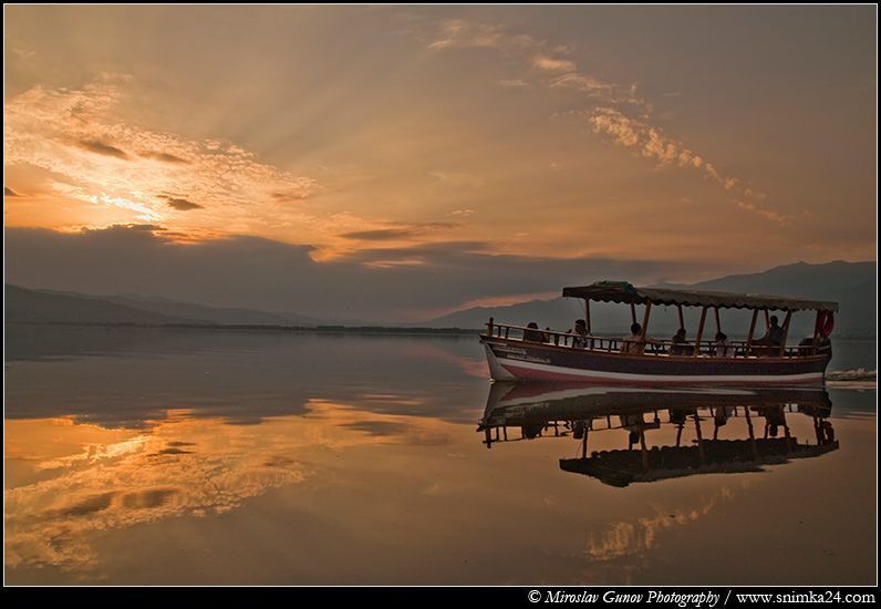 Sunset on kerkini lakes