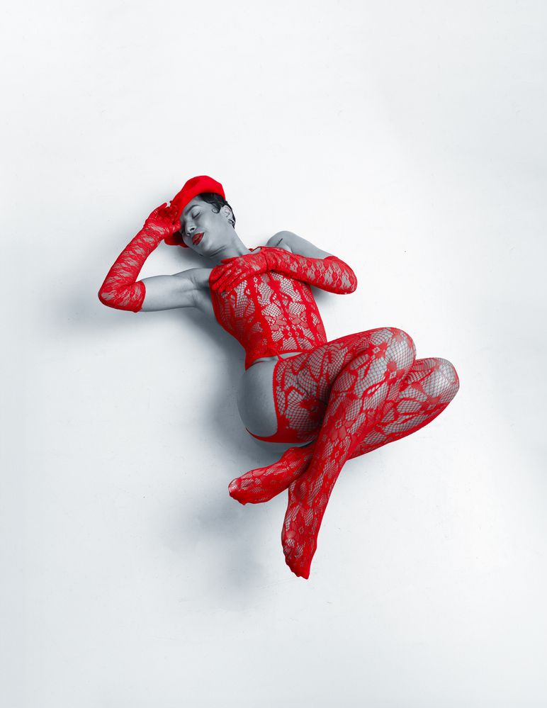Lady in red