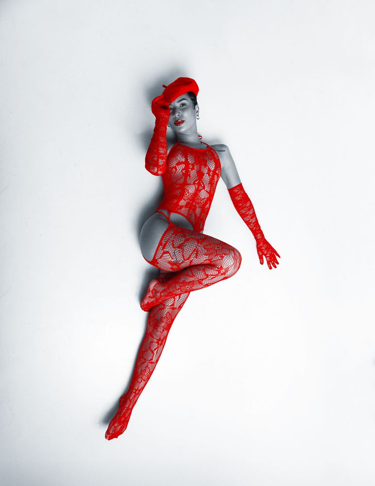 Lady in red