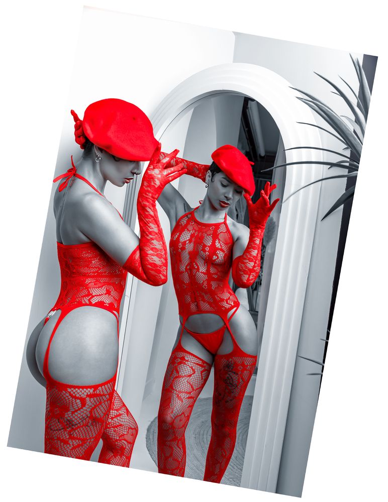 Lady in red