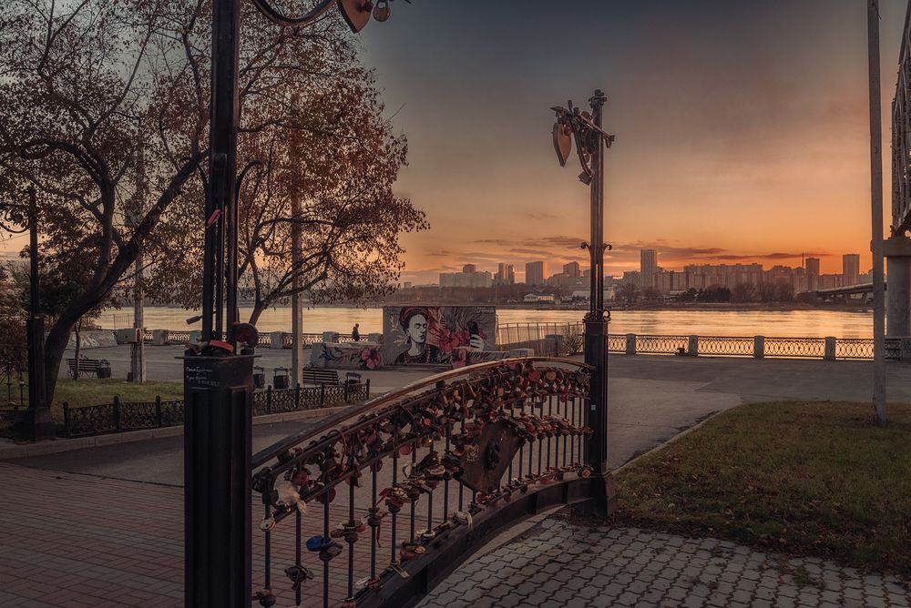 Новосибирск набережная мосты