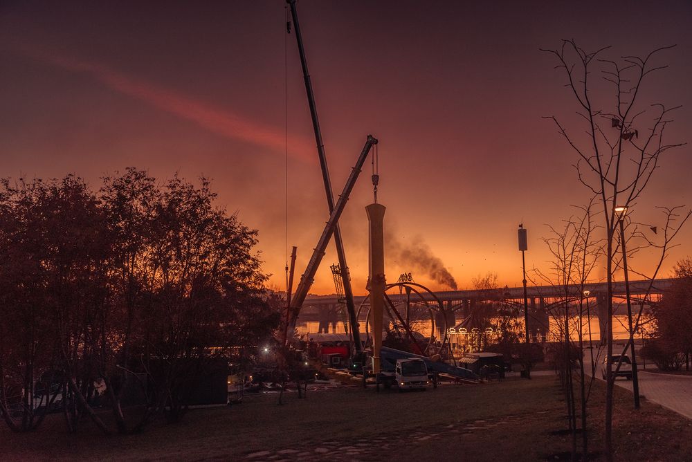 Новосибирск набережная мосты