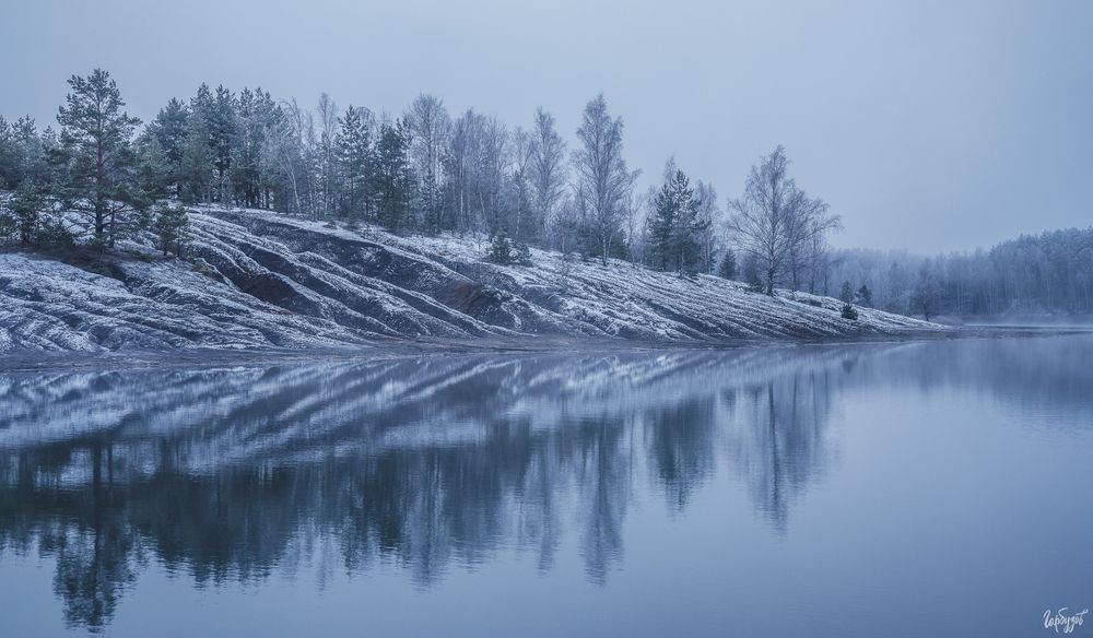 Первый снег на Суворовских карьерах.